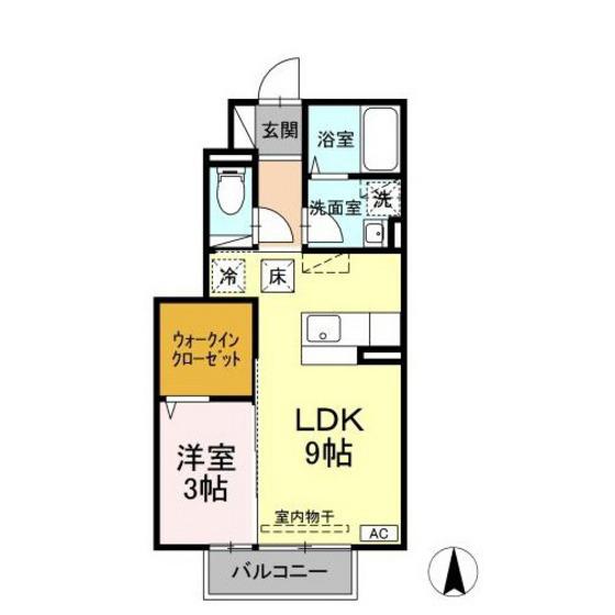 セジュールエスペランサ(1LDK/1階)の間取り写真