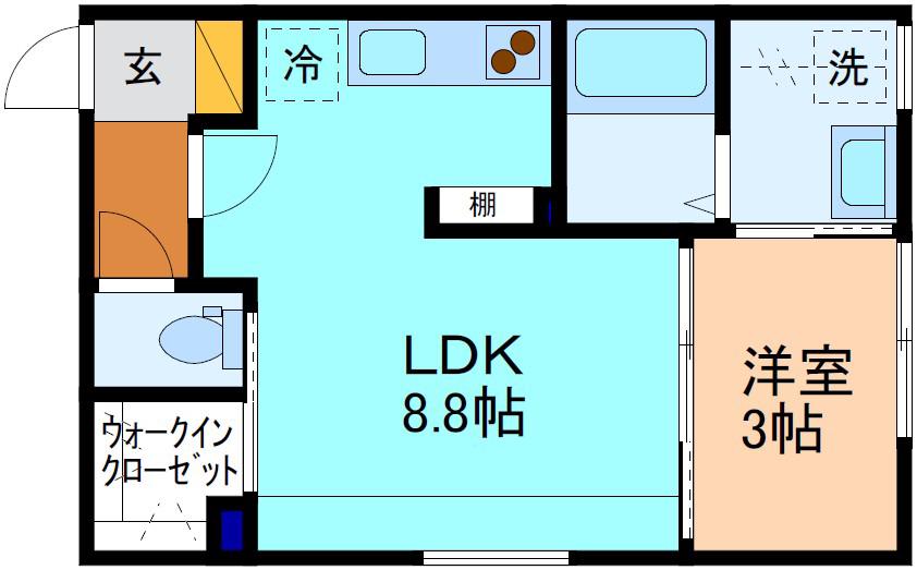 INTEGRAL NODE(1LDK/1階)の間取り写真