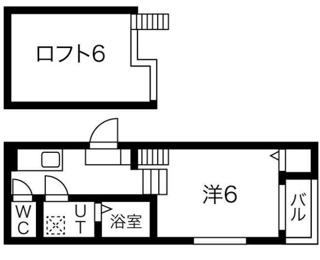 ライカート新栄(1K/2階)の間取り写真