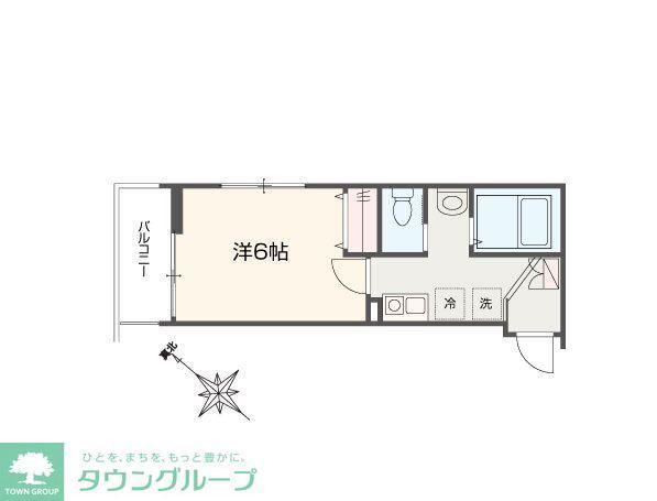 MELLAS桜ヶ丘(1K/3階)の間取り写真