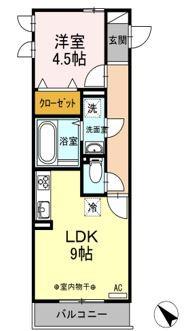 LSY-56(1LDK/2階)の間取り写真