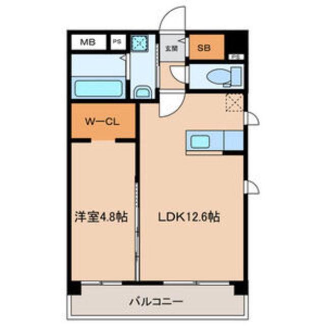 WISTERIA SUITE(1LDK/7階)の間取り写真