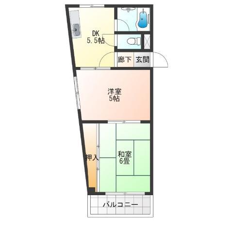 アメニティ321(2DK/3階)の間取り写真