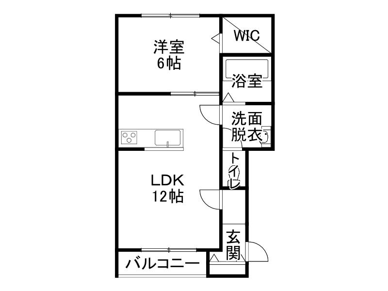 NIPE(1LDK/1階)の間取り写真