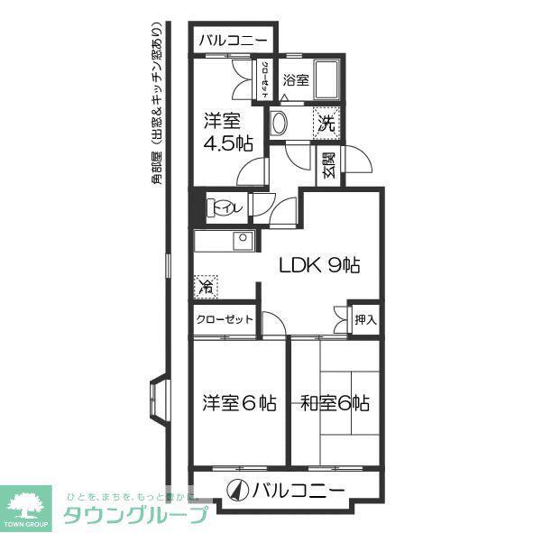 ベイコート幕張本郷(3LDK/3階)の間取り写真