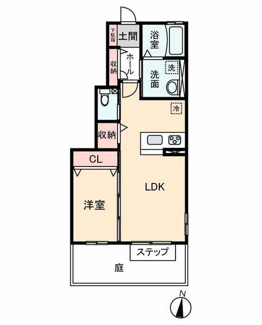 プランドール杉並(1LDK/1階)の間取り写真