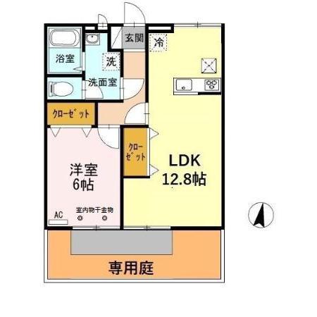 プチメゾン(1LDK/1階)の間取り写真