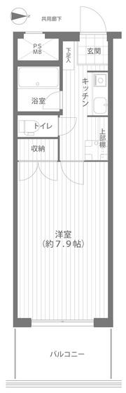 朝日プラザ岡山中山下(ワンルーム/9階)の間取り写真