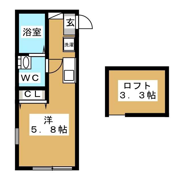 MARE本牧(ワンルーム/2階)の間取り写真