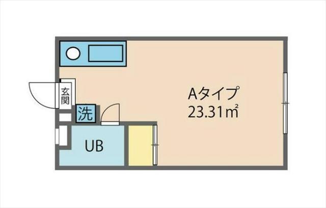 ポルシェ中山町(ワンルーム/1階)の間取り写真