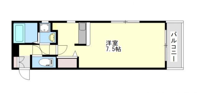エクレール二軒茶屋(ワンルーム/4階)の間取り写真