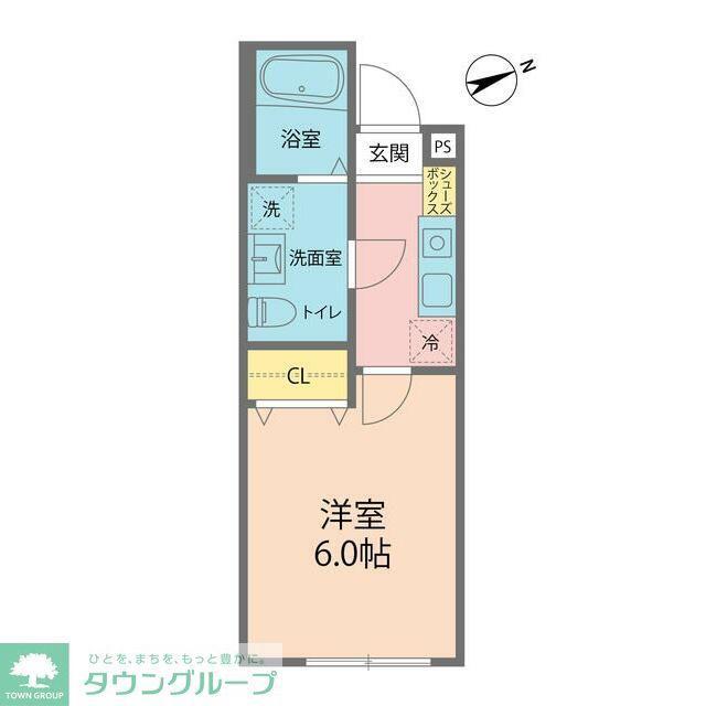 カインドネス八王子日吉町A棟・B棟(ワンルーム/2階)の間取り写真