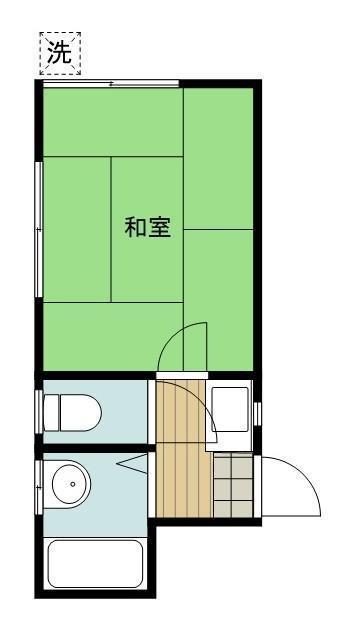 コーポテイクオフ(1K/1階)の間取り写真