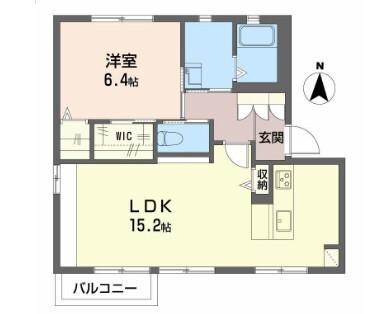 グリーンメゾンII(1LDK/2階)の間取り写真