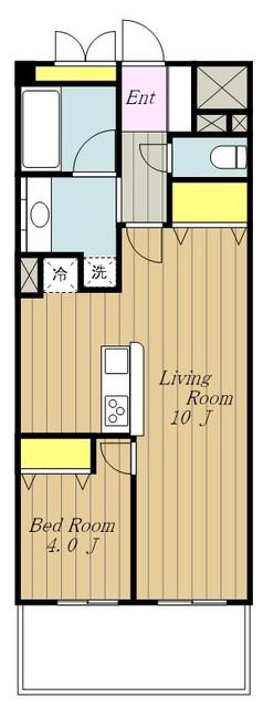 ファリーチェ成瀬(1LDK/2階)の間取り写真