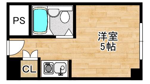 ヴェローノ緑地公園(ワンルーム/3階)の間取り写真