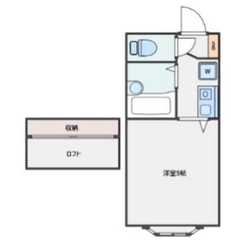 パンシオンみずほ台C棟(1K/1階)の間取り写真