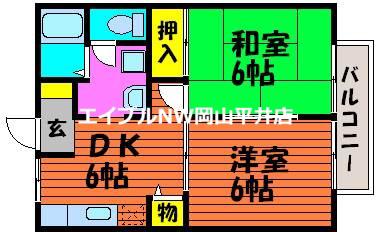 セフィラササキ(2DK/1階)の間取り写真