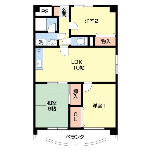 アヴァンセ21(3LDK/1階)の間取り写真