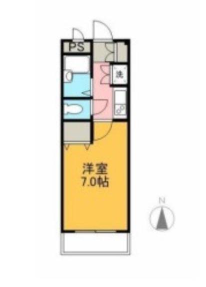メゾンクレール(1K/2階)の間取り写真