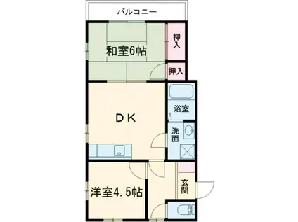 池本ハイツ(2DK/3階)の間取り写真