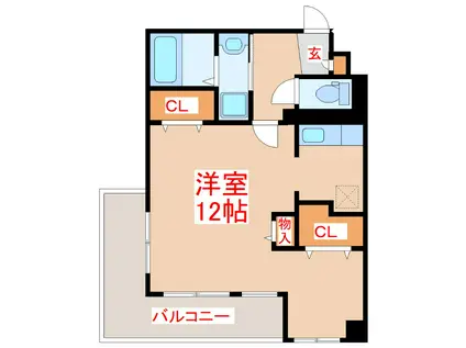 ダイムビル(ワンルーム/6階)の間取り写真