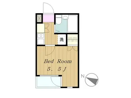 オクトワール相模大野(1K/3階)の間取り写真