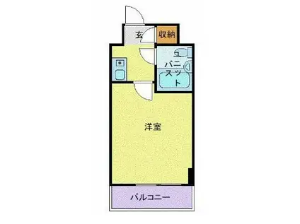 リブポート宇都宮(1K/5階)の間取り写真