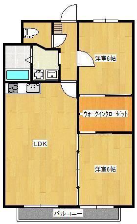 マンション加藤(2LDK/3階)の間取り写真