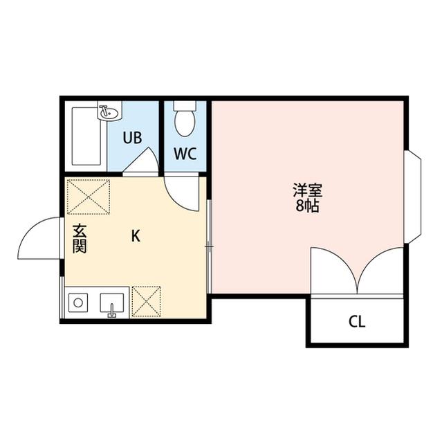 コーポエスポワール(1K/2階)の間取り写真