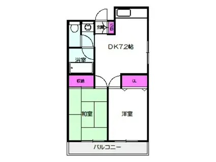 コーポ井上(1DK/2階)の間取り写真