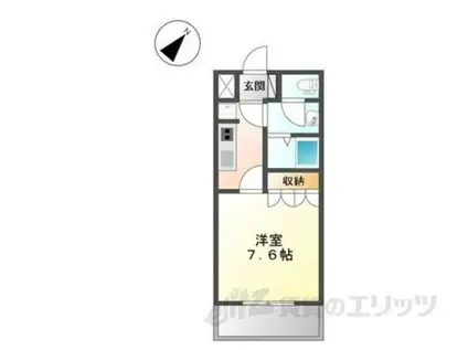 マルベリーハウス(1K/2階)の間取り写真