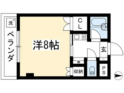 ルモンド(1K/3階)の間取り写真