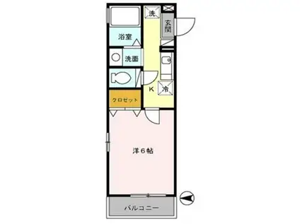 PINE WELL(1K/2階)の間取り写真