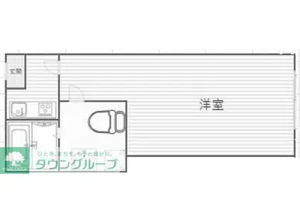 クロス西新井(1K/3階)の間取り写真