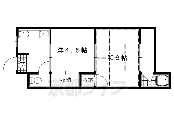 栄マンション(2K/3階)の間取り写真