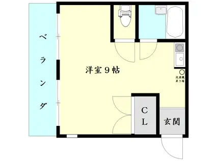 リバーオータム(ワンルーム/1階)の間取り写真