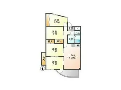 シェラトン広瀬(4LDK/5階)の間取り写真