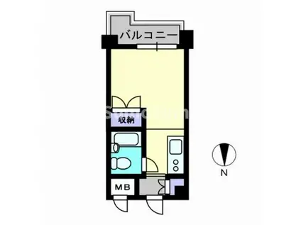 ヴィラハイジア春吉(ワンルーム/6階)の間取り写真