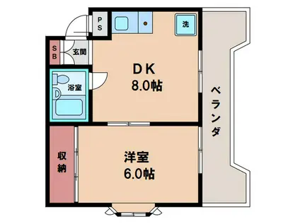 メゾン・ド・ミーネ(1DK/5階)の間取り写真