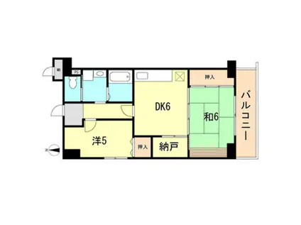 ホンダハイム(2DK/5階)の間取り写真