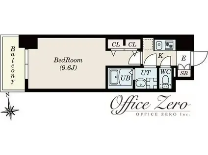 SーRESIDENCE岡崎公園AUREATE(1K/12階)の間取り写真