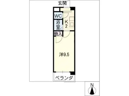 VEGA荒畑(1K/2階)の間取り写真