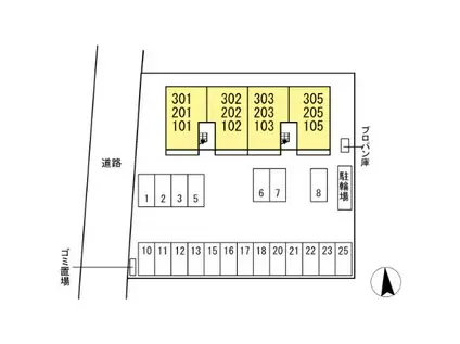 MANOIRBLANCII(2LDK/3階)の間取り写真