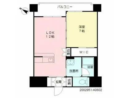 シャーメゾンステージ片野(1LDK/3階)の間取り写真