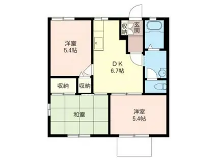 ライフ東戸塚(3DK/1階)の間取り写真