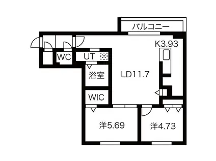 コローレE17(2LDK/4階)の間取り写真