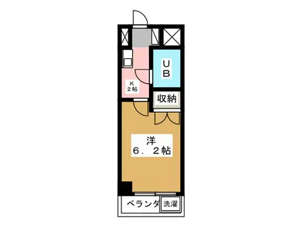 マルコ・フォート(1K/2階)の間取り写真