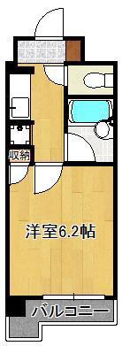 ギャラン黒崎(1K/8階)の間取り写真