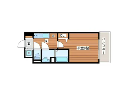 エスリード大阪梅田リュクス(1K/4階)の間取り写真